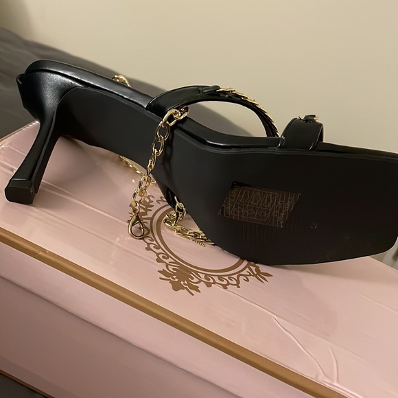 NWOT Chain anklet open toe stiletto heel Sandals 👡 - Picture 4 of 8